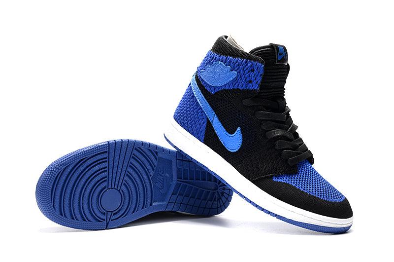 Air Jordan 1 Flyknit “Royal” Black/Game Royal-White - Obeezi
