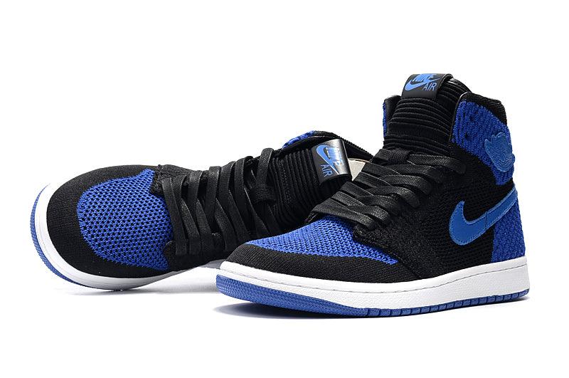 Air Jordan 1 Flyknit “Royal” Black/Game Royal-White - Obeezi