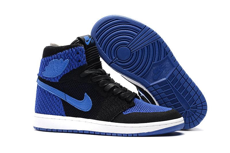 Air Jordan 1 Flyknit “Royal” Black/Game Royal-White - Obeezi