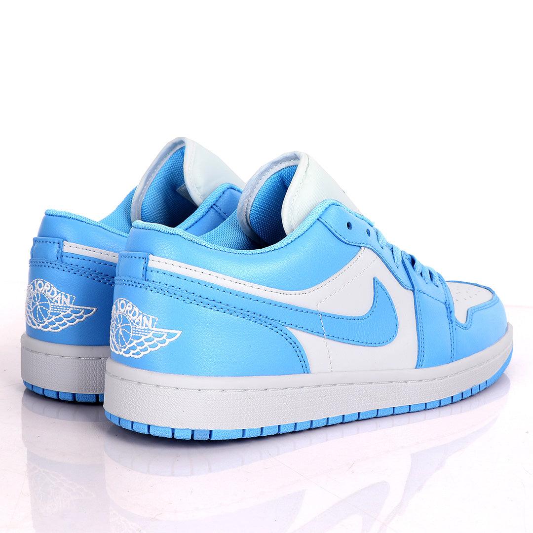 Air Jordan 1 Low SkyBlue And White Sneakers - Obeezi