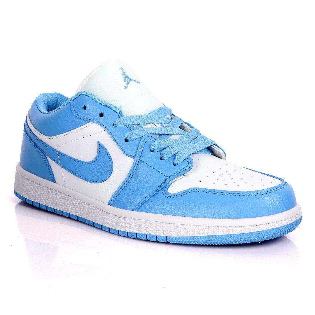 Air Jordan 1 Low SkyBlue And White Sneakers - Obeezi