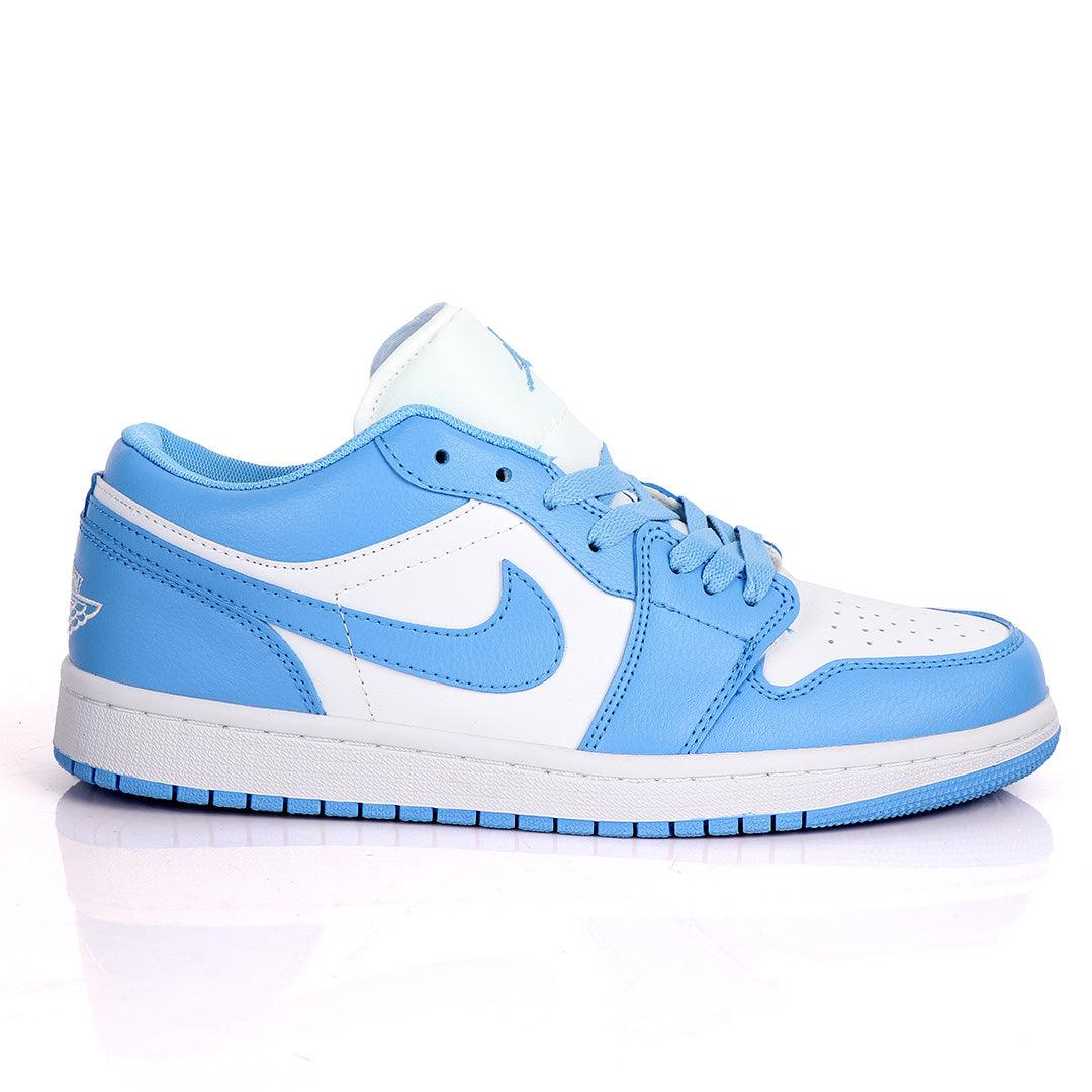 Air Jordan 1 Low SkyBlue And White Sneakers - Obeezi