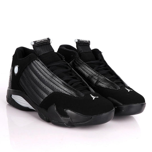 Air Jordan 14 Retro Royal Black Suede Sneakers - Obeezi