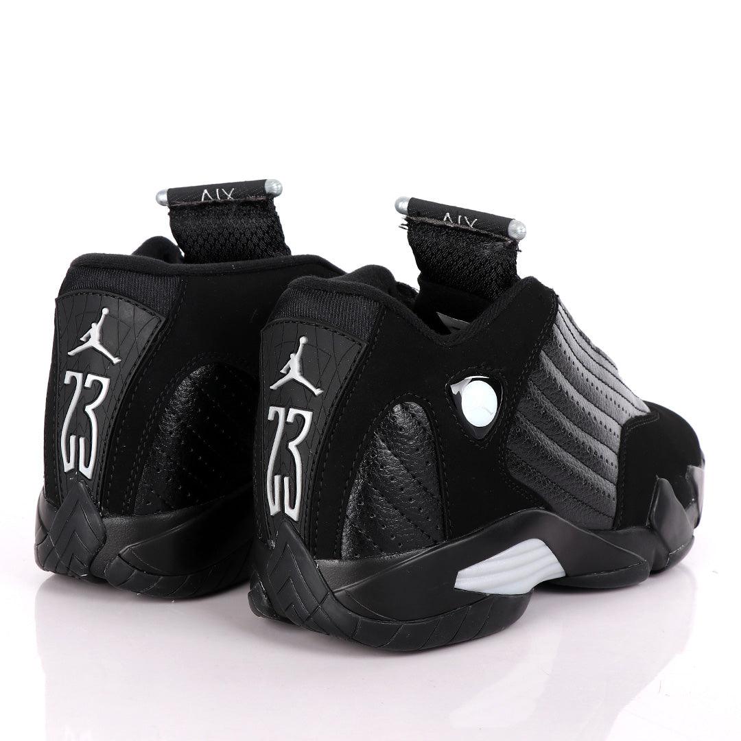 Air Jordan 14 Retro Royal Black Suede Sneakers - Obeezi