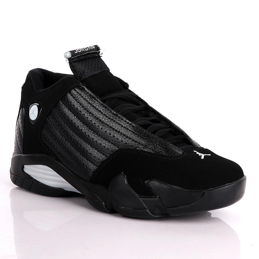 Air Jordan 14 Retro Royal Black Suede Sneakers - Obeezi