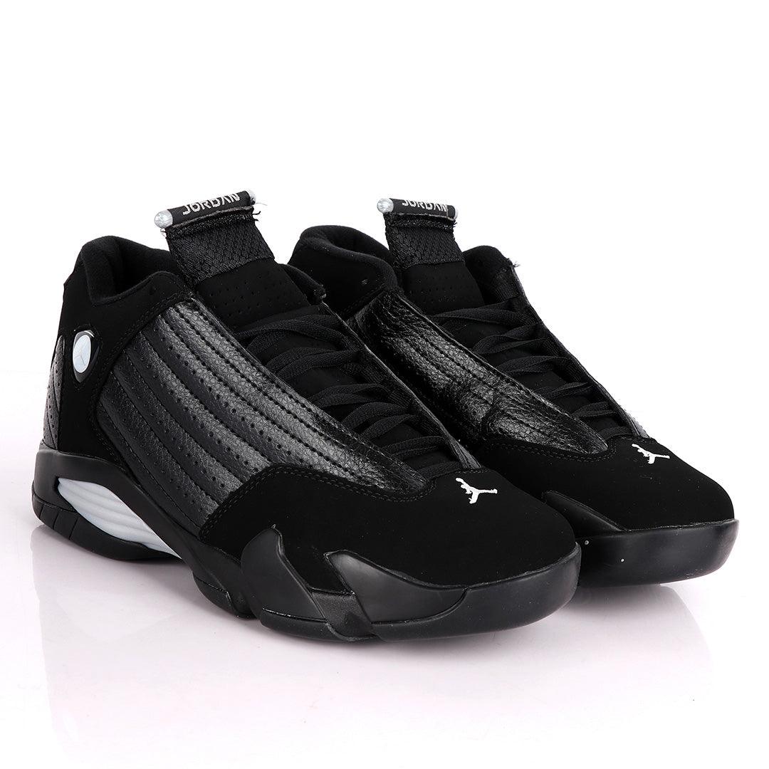 Air Jordan 14 Retro Royal Black Suede Sneakers - Obeezi
