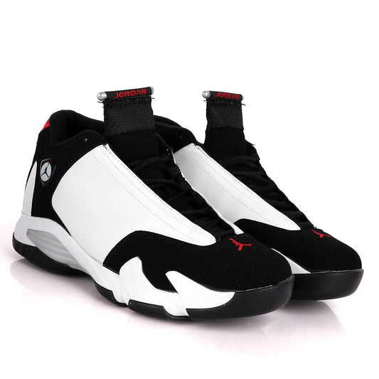 Air Jordan 14 Retro White, Black, Red Sneakers - Obeezi