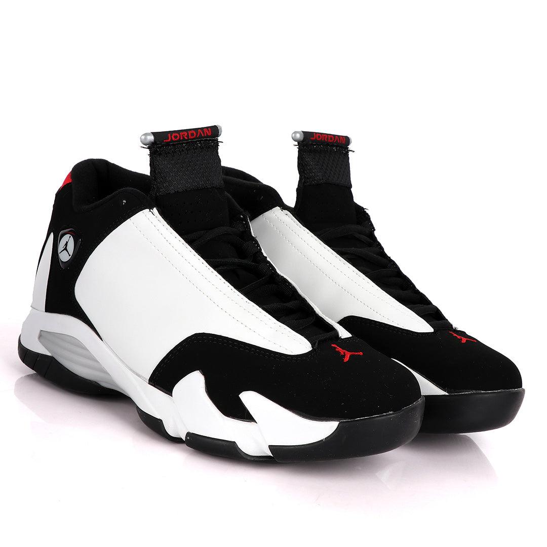 Air Jordan 14 Retro White, Black, Red Sneakers - Obeezi