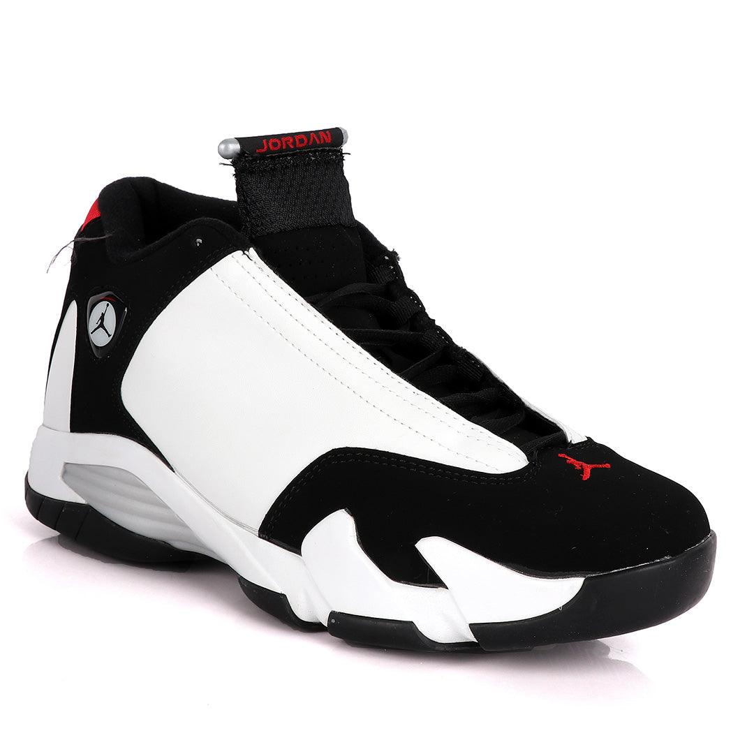 Air Jordan 14 Retro White, Black, Red Sneakers - Obeezi