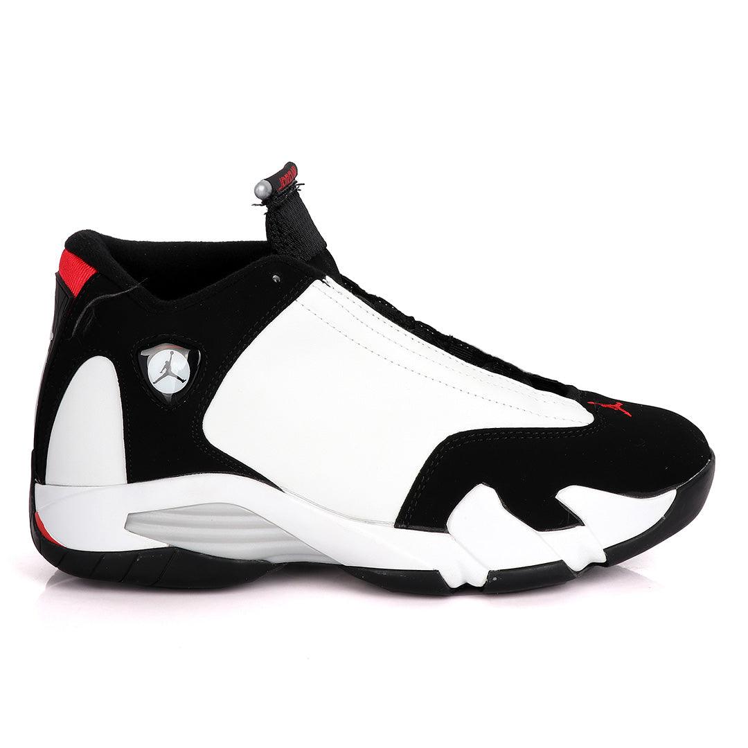 Air Jordan 14 Retro White, Black, Red Sneakers - Obeezi