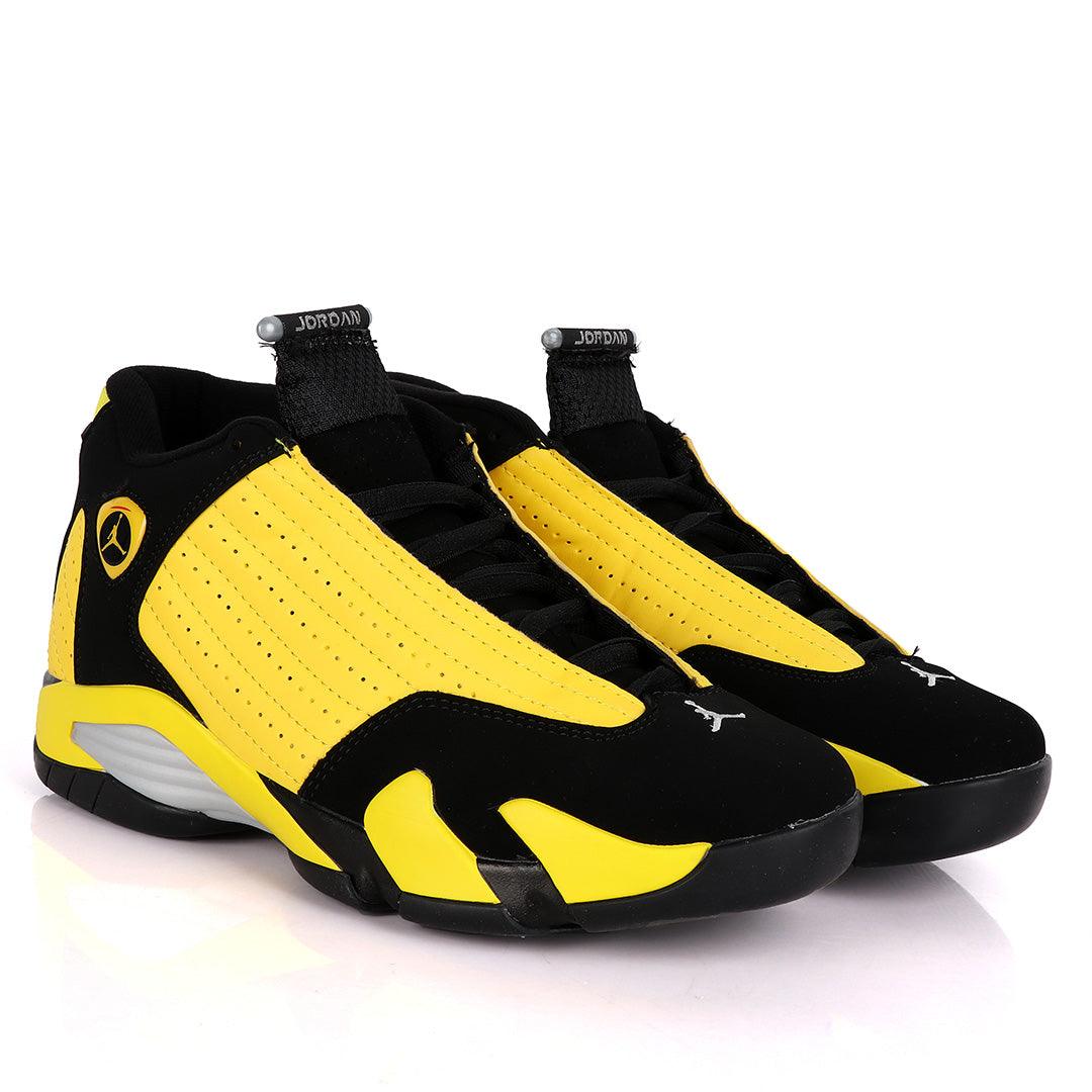Air Jordan 14 Retro Yellow And Black Sneakers - Obeezi