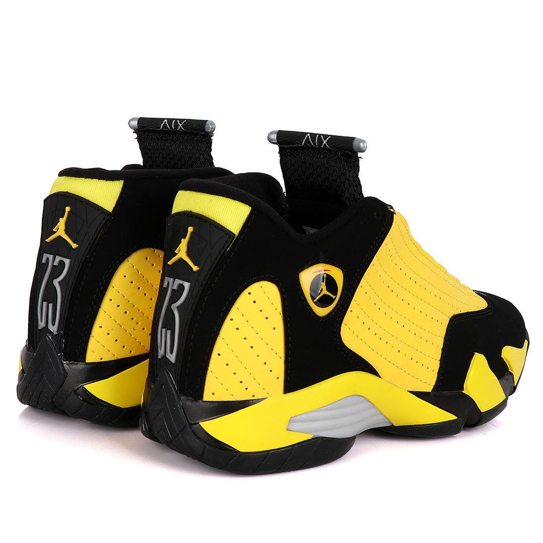 Air Jordan 14 Retro Yellow And Black Sneakers - Obeezi