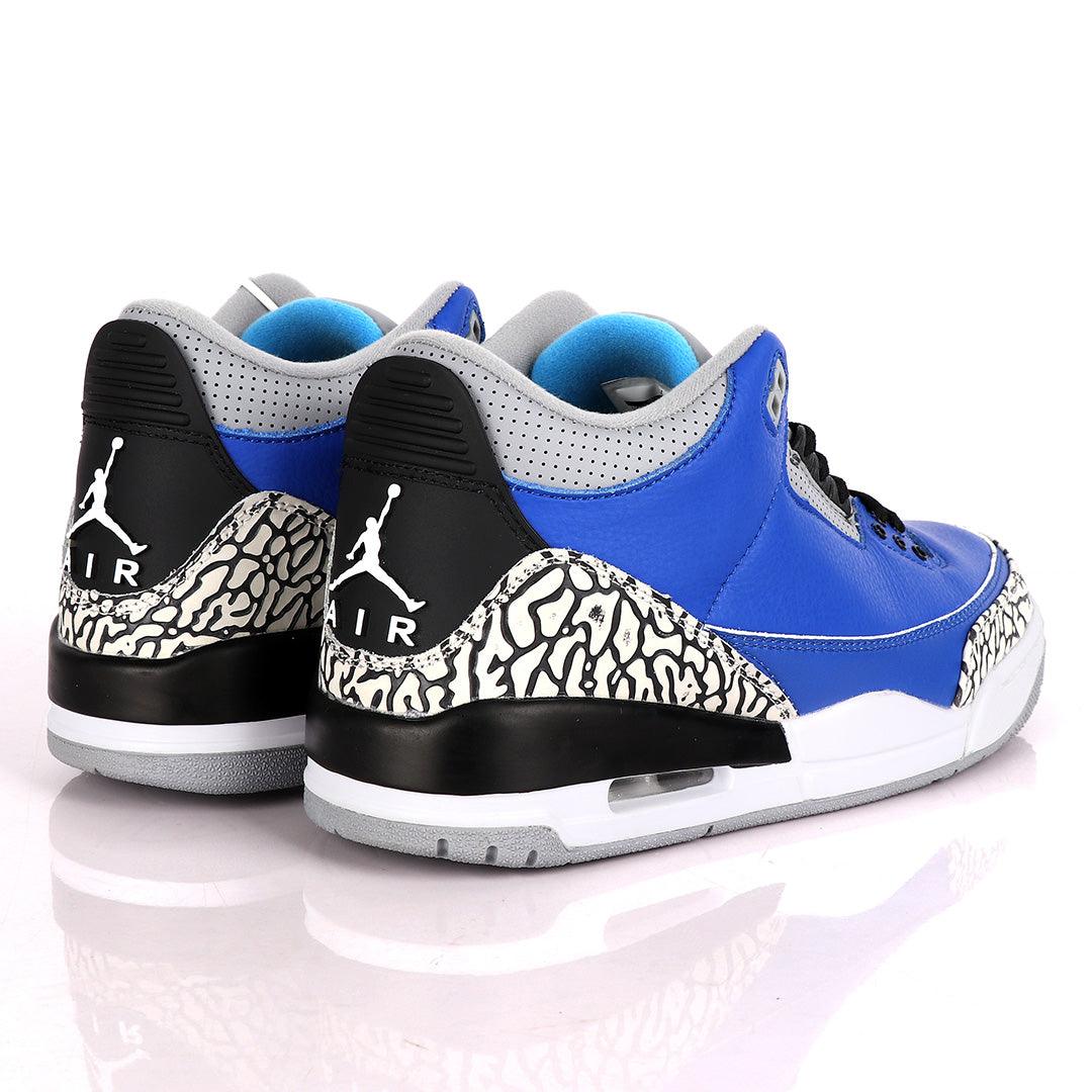 Air Jordan 3 Retro Tinker Varsity Royal Blue And Cement Grey Sneakers - Obeezi