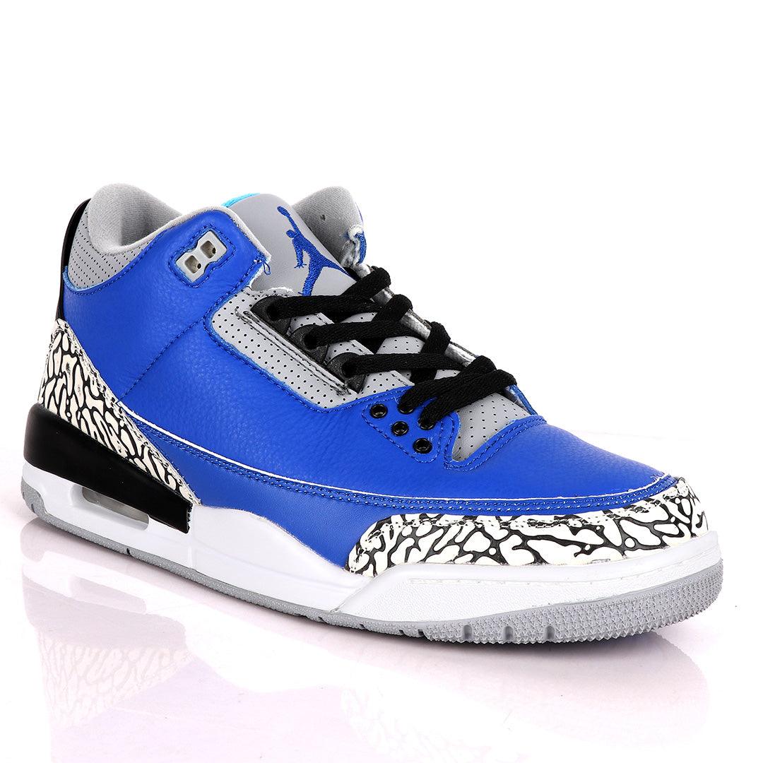 Air Jordan 3 Retro Tinker Varsity Royal Blue And Cement Grey Sneakers - Obeezi