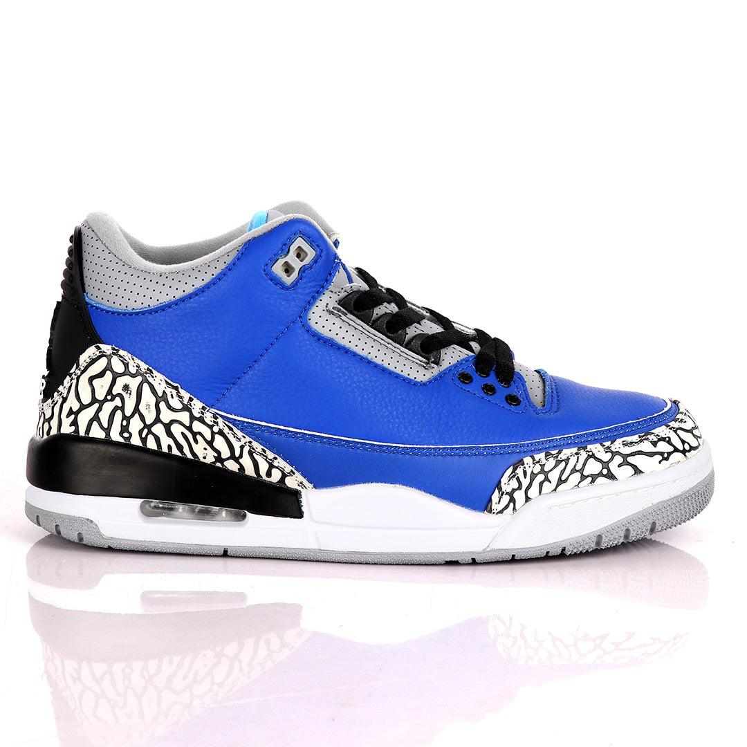 Air Jordan 3 Retro Tinker Varsity Royal Blue And Cement Grey Sneakers - Obeezi