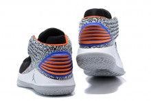 Air Jordan 32 Black Elephant Print/Blue-Orange Basketball Shoes - Obeezi
