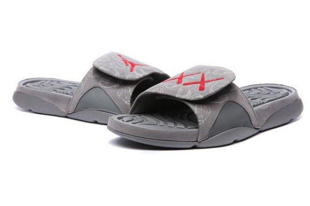 Air Jordan 4 Cool Grey Glow in Dark AJ4 Men's Slides Sandals Flip Flop - Obeezi