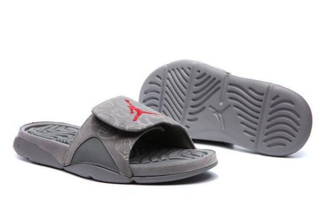 Air Jordan 4 Cool Grey Glow in Dark AJ4 Men's Slides Sandals Flip Flop - Obeezi
