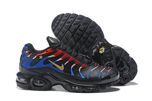 Air Max Plus Tn France Kylian Mbappe Black Blue Red Gold Men's Running Shoes - Obeezi
