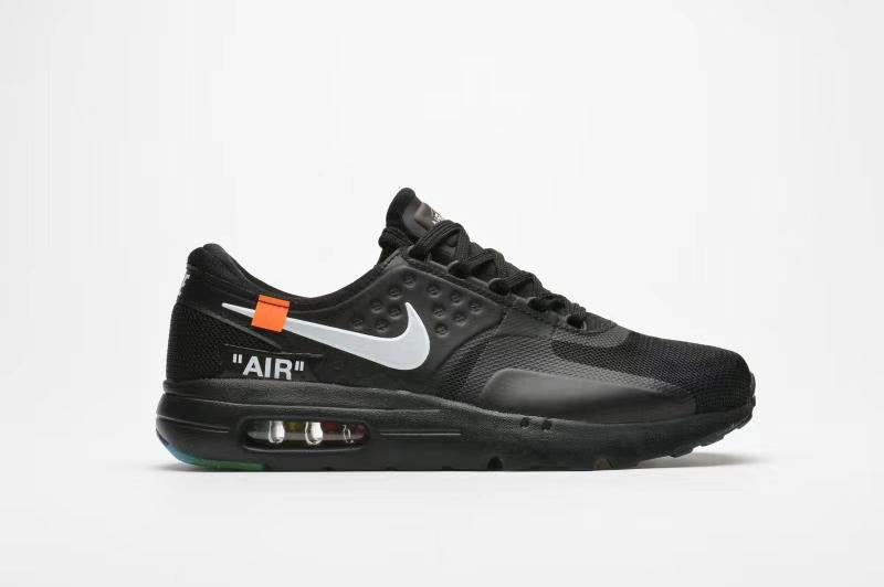 Air Max Zero Off White Black White Mens Running Sneakers - Obeezi