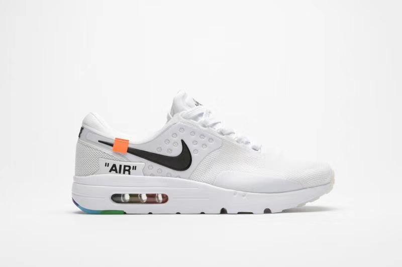 Air Max Zero Off White White Total Orange Black Mens Running Shoes - Obeezi