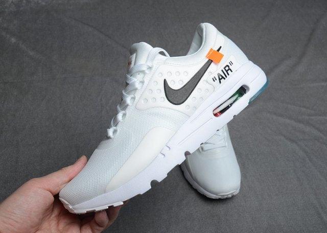 Air Max Zero Off White White Total Orange Black Mens Running Shoes - Obeezi