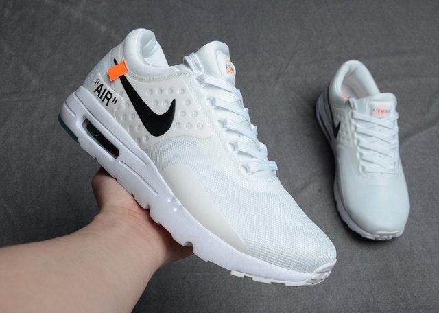 Air Max Zero Off White White Total Orange Black Mens Running Shoes - Obeezi