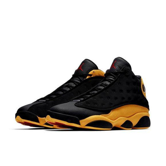 AJ 13 Retro Flint Black and Yellow Basketball Sneakers - Obeezi