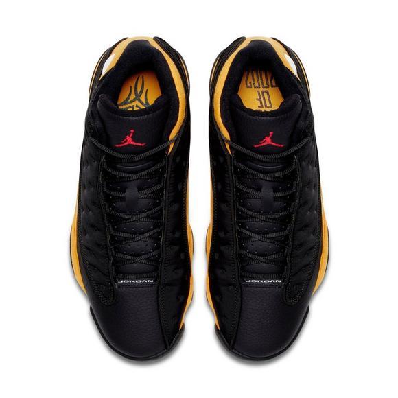 AJ 13 Retro Flint Black and Yellow Basketball Sneakers - Obeezi
