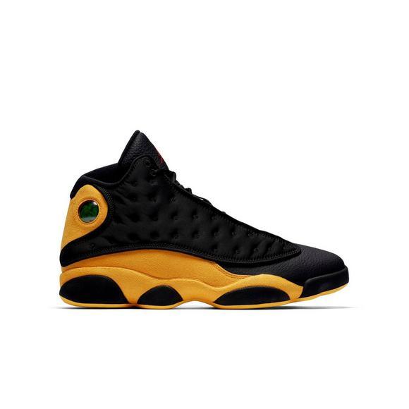 AJ 13 Retro Flint Black and Yellow Basketball Sneakers - Obeezi