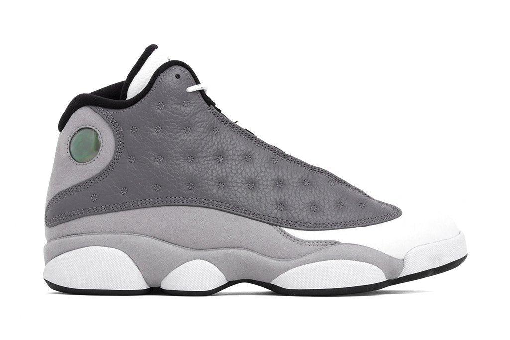 AJ 13 Retro Men's Basketball Sneakers White-Grey - Obeezi