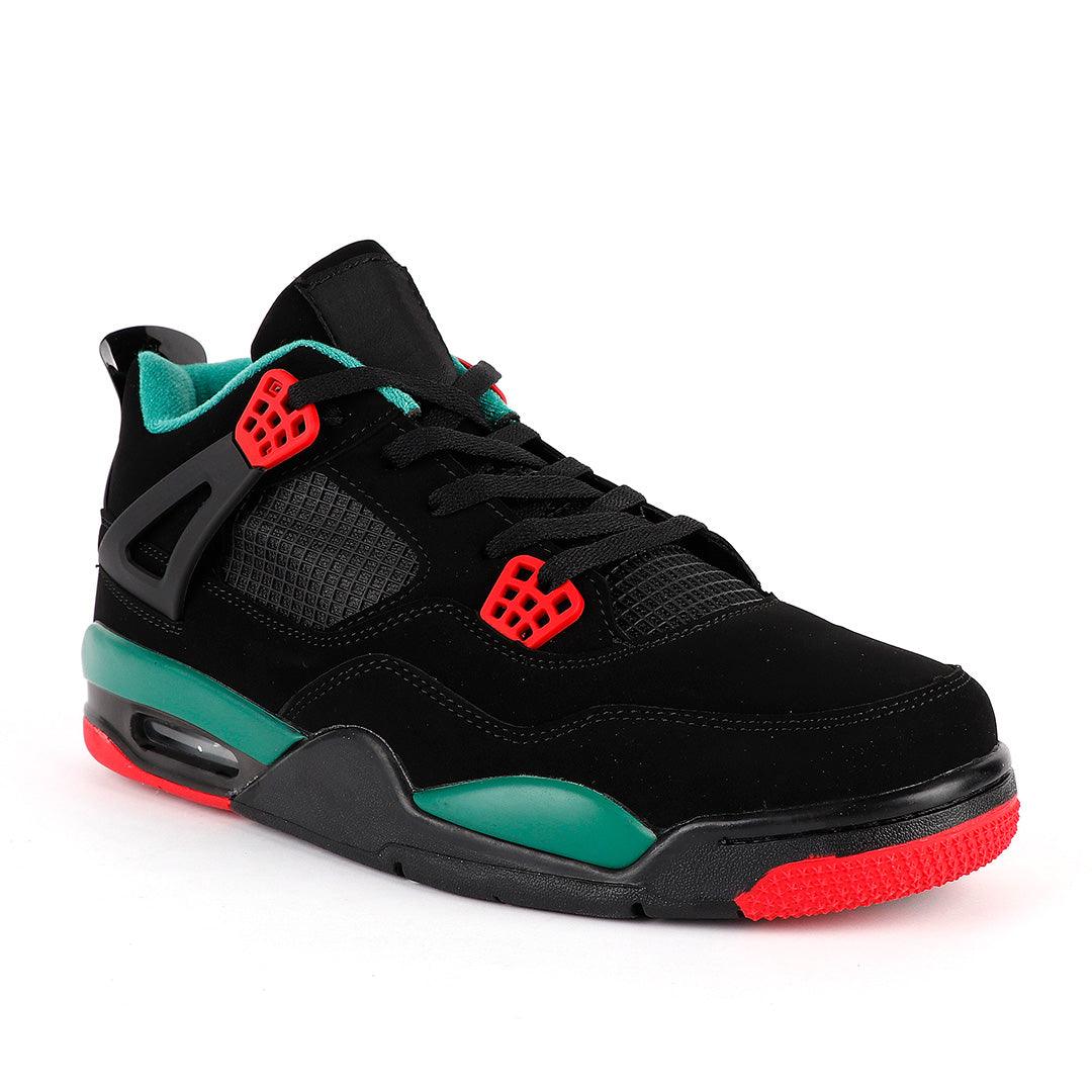 AJ 4 Retro Black/Green Noir-Vert Sneakers - Obeezi