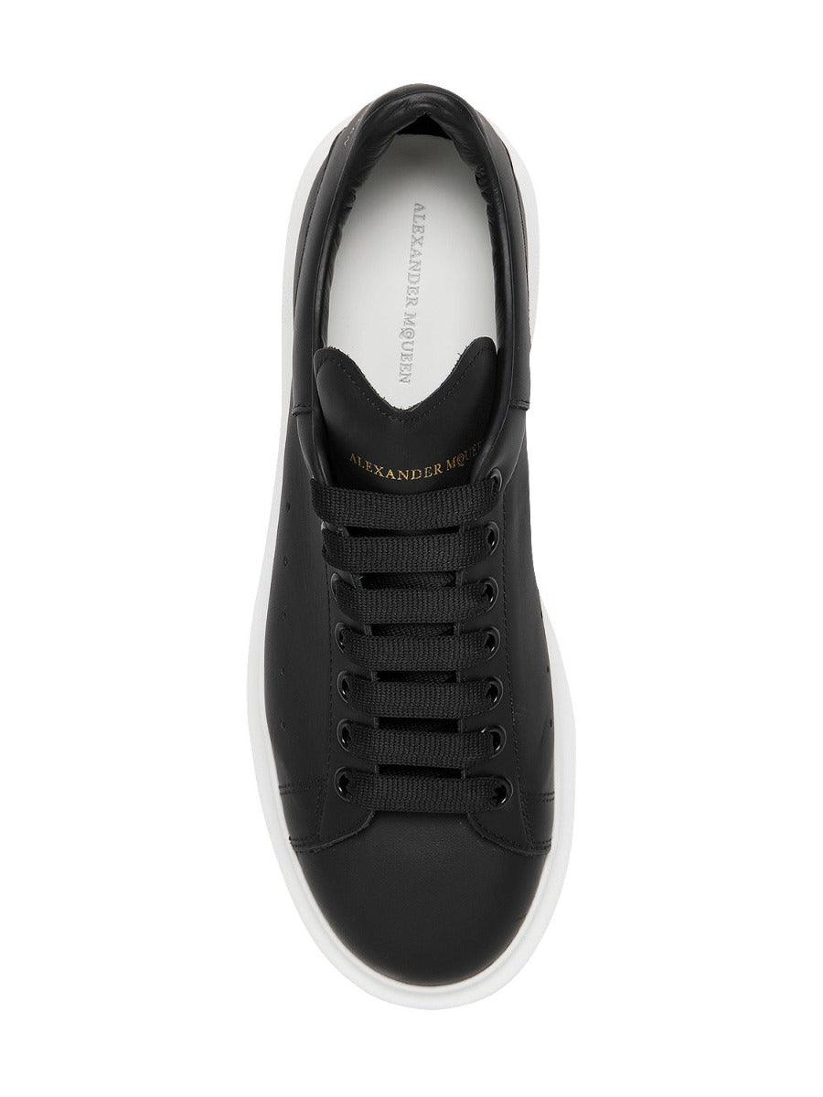Alexander Mcqueen 45mm Leather Platform Black and White Sneakers - Obeezi