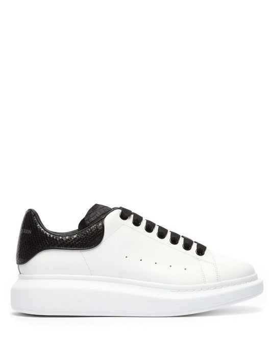 Alexander Mcqueen Leather Platform Sneakers-White - Obeezi
