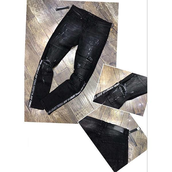 Amiri Black Denim skinny Embroidered Jean - Obeezi