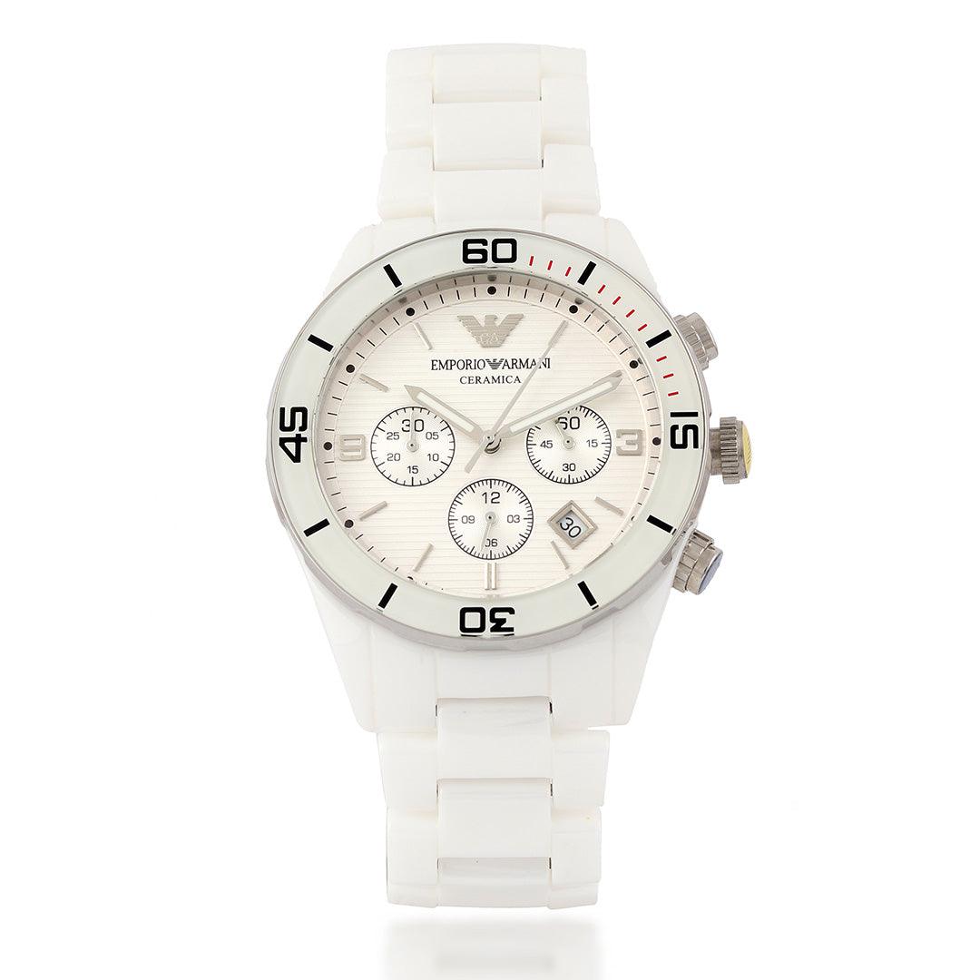 Analogue Ceramica White Wrist Watch - Obeezi.com