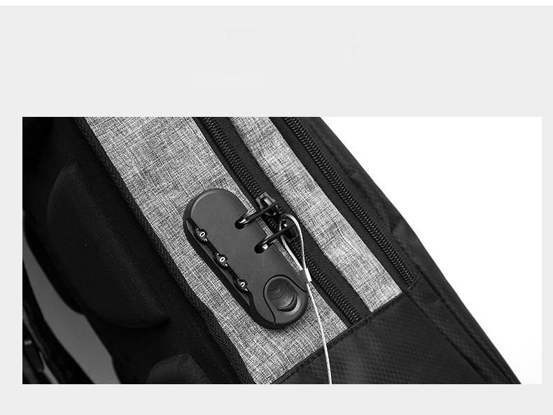 Anti-Theft College Backpack And Security Lock Grey Bag - Obeezi.com