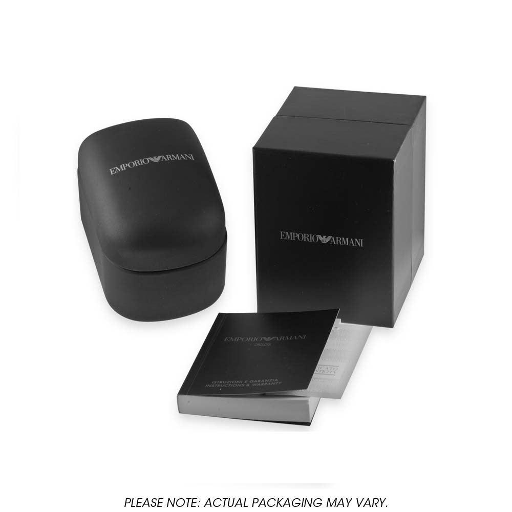 AR1970 Luigi Chronograph Black Dial Leather Men's Watch - Obeezi.com