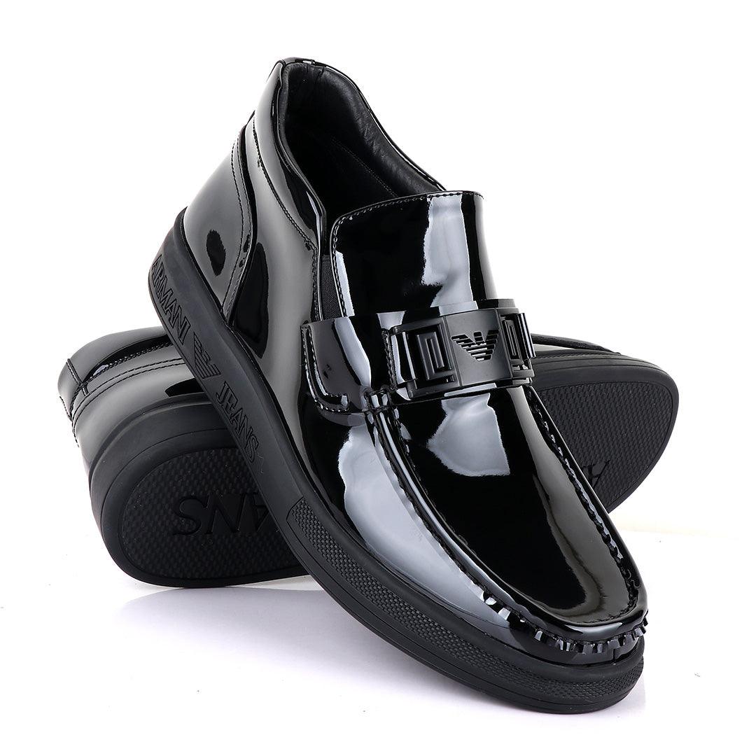 ARM Classic Wetlips Black Leather shoe - Obeezi