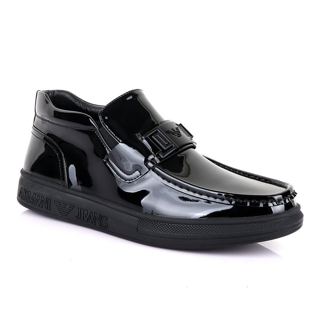 ARM Classic Wetlips Black Leather shoe - Obeezi