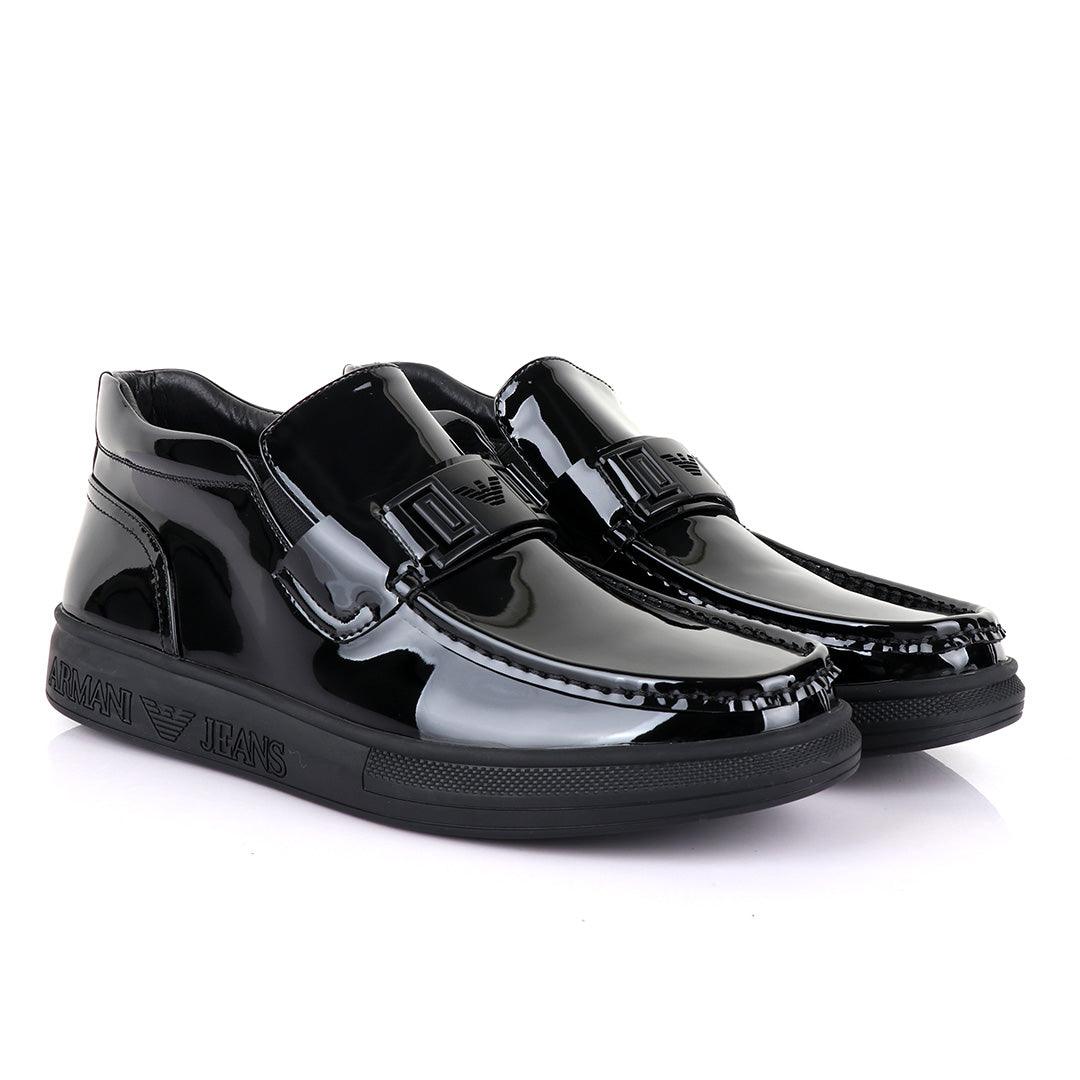 ARM Classic Wetlips Black Leather shoe - Obeezi