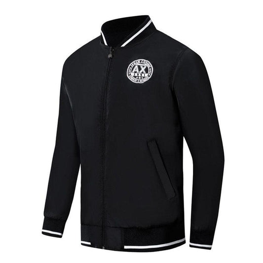 Armani Exchange Ax 1991 Logo Design Black Jacket Tracksuit - Obeezi