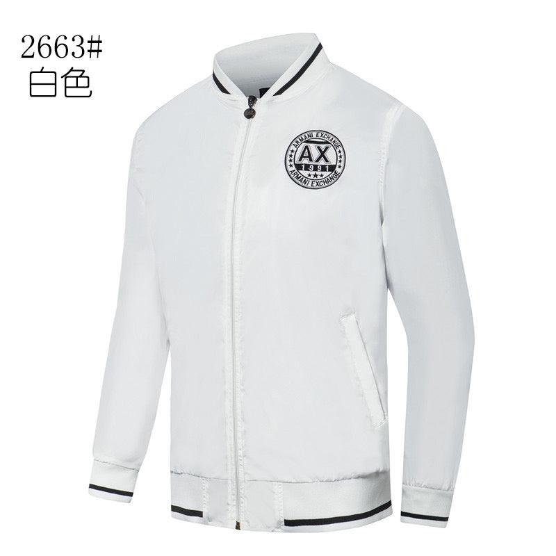 Armani Exchange Ax 1991 Logo Design White Jacket Tracksuit - Obeezi