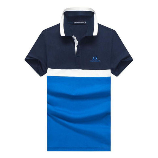 Armani Exchange Trio-Colored Polo Shirt With Dual Tipped Collar - Obeezi