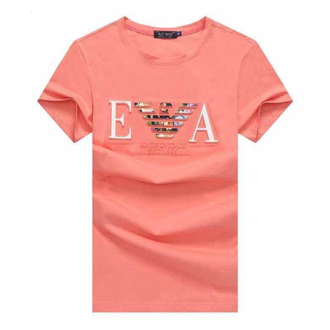 Armani Jeans Orange Crew Neck T Shirt - Obeezi