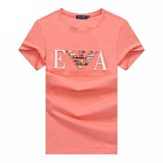 Armani Jeans Orange Crew Neck T Shirt - Obeezi