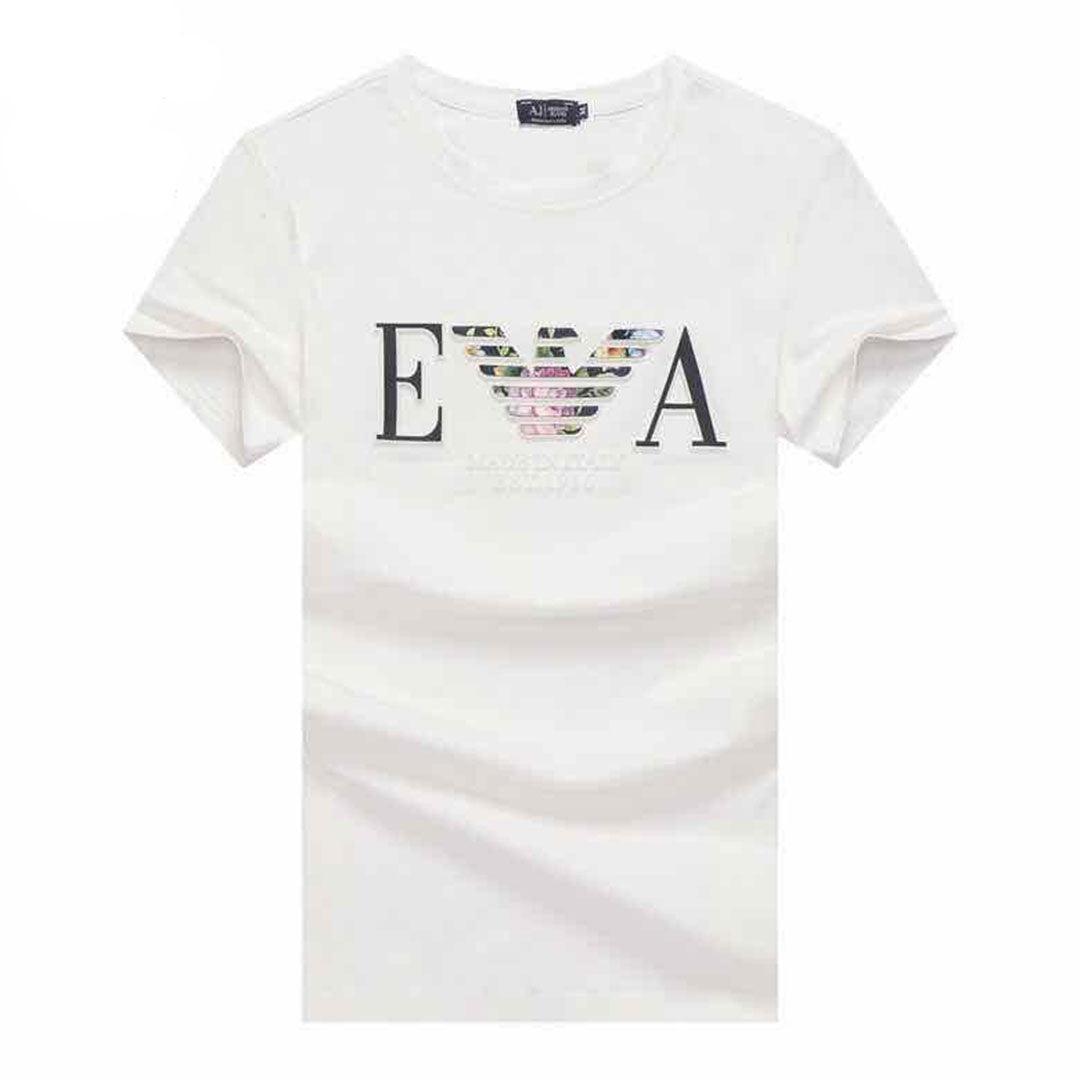 Armani Jeans WHITE Crew Neck T Shirt - Obeezi