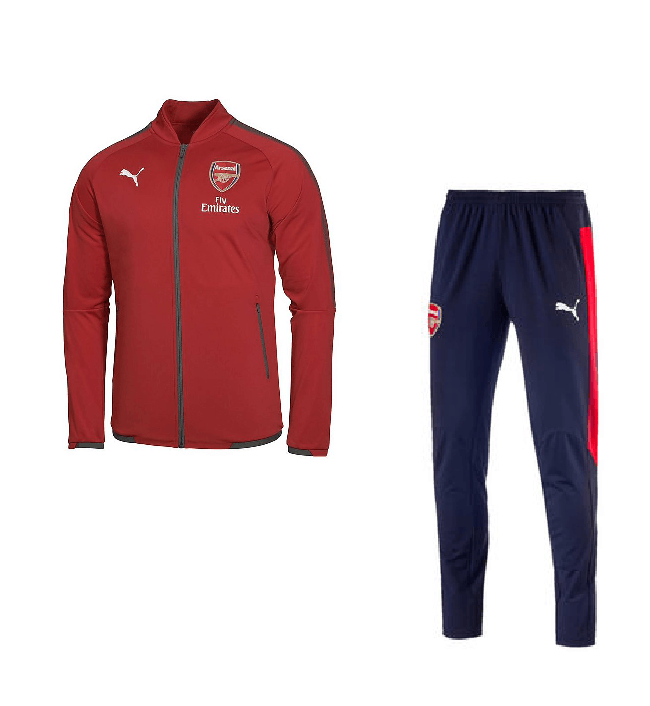 Arsenal Training Tracksuit Red Blue 2018/19 - Obeezi