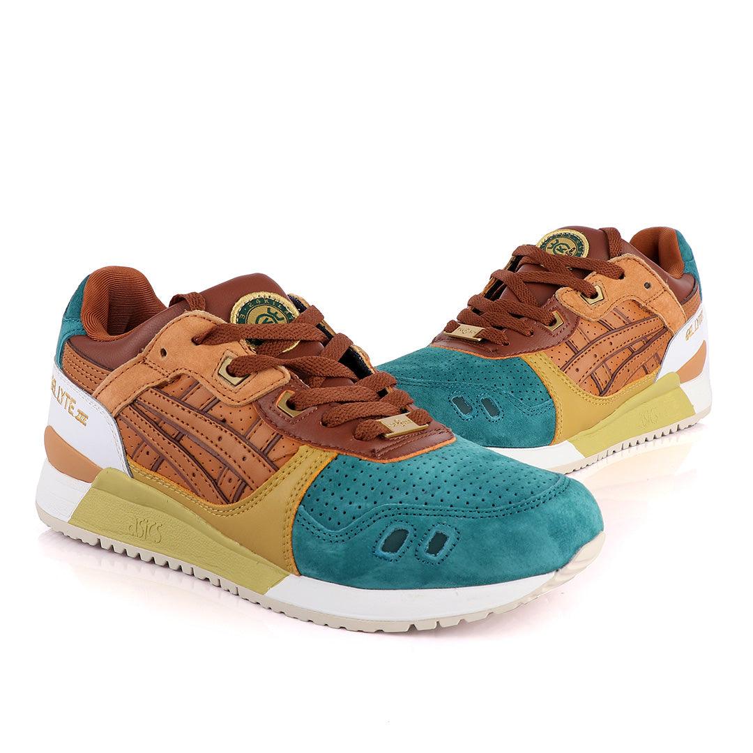 Asicstiger Gel - Lyte III Green Brown Gold Men's Sneakers - Obeezi