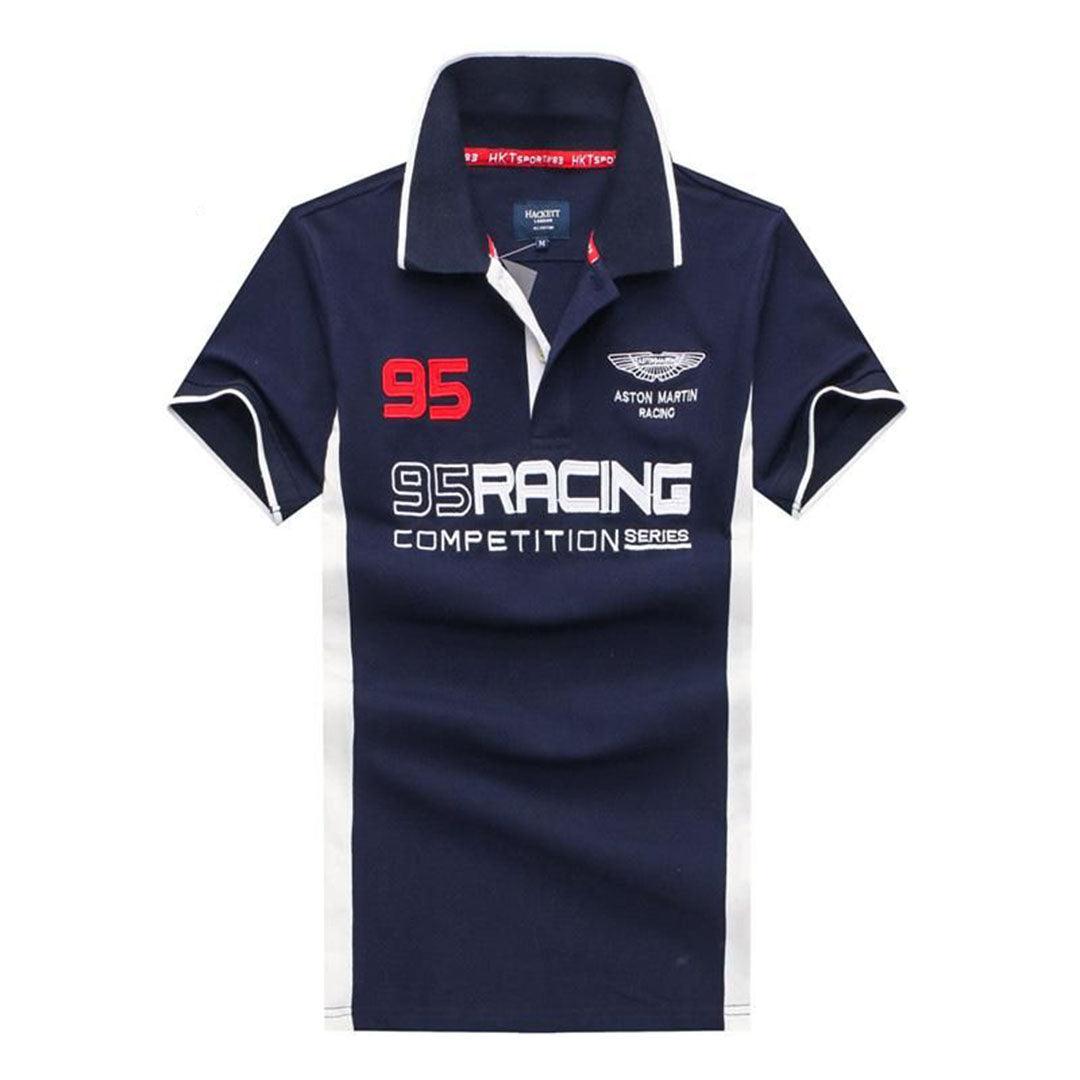 Aston Martin 95 Hacket NavyBlue Polo Shirt - Obeezi